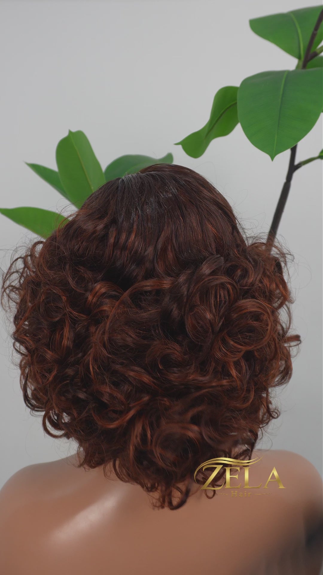 Zela Hair 5x5 lace curly wig 12 inches soft voluminous curls P4/35
